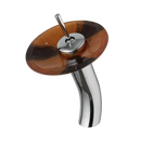 DecorBites™ Glass Rocker Handle Basin Faucet, Waterfall Mixer Taps, Chrome Finish