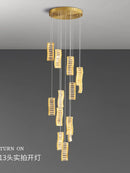 DecorBites™ Deluxe Crystal Spiral Slinglights for Hotel Lobby, Dining Room Decor