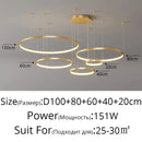 DecorBites™ Acrylic LED Ring Pendant Light Modern Minimalist Art Decor Chandelier