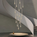 DecorBites™ Gold-Plated Duplex Chandelier: Modern Lighting for Living Room, Staircase, Kitchen, Restaurant