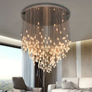 DecorBites™ Large Gold LED Crystal Ball Chandelier for Modern Luxury Living Room