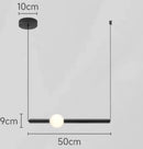 DecorBites™ Glass Rod Pendant Light - Modern Long Hanging Lamp for Living Room, Bedroom & Shop