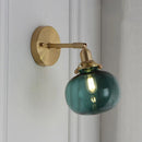 DecorBites™ Clear Glass LED Mirror Light Pull Chain Copper E14 Wall Lamp