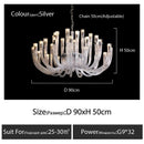 DecorBites™ Glass Chandelier LED Hanging Light for Living Room Bedroom Dining Room - 2024 Collection.