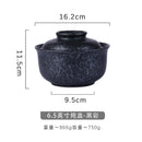 DecorBites™ Japanese Style Ramen Bowl with Lid | Ceramic Noodle Bowl for Soup, Rice, Porridge