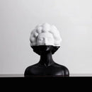 DecorBites™ Abstract Portrait Resin Figure Sculpture Black and White Home Decor