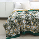 DecorBites™ Cotton Throw Blanket - Retro Chinese Style Quilt & Sofa Cover