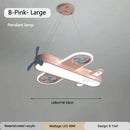 DecorBites™ Kids Airplane Pendant Lights Wood Metal Sconces Nursery School LED