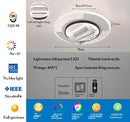 DecorBites™ LED Bladeless Ceiling Fan Dimmable Remote Modern Indoor Lightingusc
