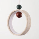 DecorBites™ Adjustable LED Pendant Light - Nordic Modern Yellow Travertine Marble Wood Fixture