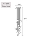 DecorBites™ Crystal Ball Chandelier: Long Adjustable Staircase Pendant Light perfect for Home & Restaurant