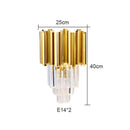 DecorBites™ Gold Crystal Wall Lamp with LED Light for Home Lighting