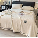 DecorBites™ Cozy Cotton Velvet Plush Blanket: Luxuriously Soft and Warm Light Blanket