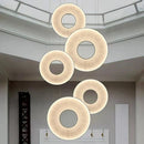 DecorBites™ Dix Heures Round Fabric LED Pendant Light for Parlor, Hotel, and Dining Room