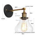 DecorBites™ Gold LED Wall Sconce Retro Bedroom Lamp | Loft Iron Decor Aisle Restaurant Home