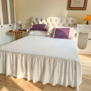 DecorBites™ Korean Princess Style Cotton Bedding Set with Pleated Ruffles and Soft Quilt Cover
