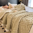DecorBites™ Coral Fleece Warm Blanket: Cozy Thicken Winter Bed Blanket