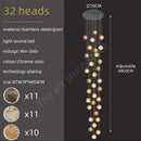 DecorBites™ Crystal Glass Spiral Ceiling Chandelier for Modern Living Room & Kitchen Decor