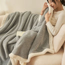 DecorBites™ Coral Fleece Blanket: Super Soft Single Size Sofa Cover for Office, Cozy Nap Blanket