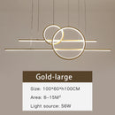 DecorBites™ Gold Black Dimmable LED Chandelier for Dining Room Kitchen Bar Lighting