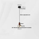 DecorBites™ Copper Yellow LED Pendant Light Fixture for Dining Room and Kitchen