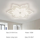 DecorBites™ LED Flower Chandelier White Ceiling Lamp for Bedroom Living Room Decor