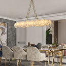 DecorBites™ Ivory White Marble Copper LED Ceiling Light Luxury Modern Fixture