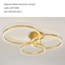 DecorBites™ Acrylic Round Ring Ceiling Light LED Chandelier Modern Minimalism for Living Room and Kitchen