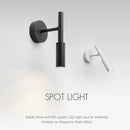DecorBites™ Adjustable Indoor LED Wall Lamp Spotlight Fixture, Aluminum, Rotatable 350°