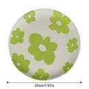 DecorBites™ Korean Style Round Bamboo Fiber Dining Plate for Desserts, Fruits, and Cakes