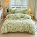 DecorBites™ Cotton Stripe Comforter Cover Set for Single Double Bed - Autumn Winter