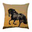 DecorBites™ Galloping Horse Pillowcase: Wild Horse Print Linen Cushion Cover for Home Decoration