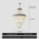 Elegant chrome multi tier crystal chandelier living room art