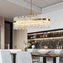 DecorBites™ Gold Round Crystal Pendant Light Chandelier for Bedroom and Living Room