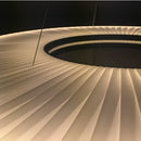 DecorBites™ Dix Heures Round Fabric LED Pendant Light for Parlor, Hotel, and Dining Room
