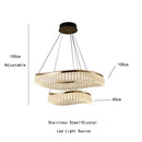 DecorBites™ Golden Crystal Chandelier Luxury Round Pendant Lamparas Art Decor Fixture