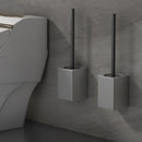 DecorBites™ Black Aluminum Toilet Brush Holder Set with Scrub Brush