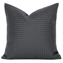 DecorBites™ Geometric Faux Leather Throw Pillow Cover - Modern Luxury Pillowcase