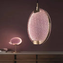 DecorBites™ Clear Pink Glass Horo Pendant Light LED for Loft Bar Art Deco Kitchen