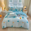 DecorBites™ Cotton Single Duvet Cover - Skin Friendly Quilt Cover for Single King Bed
