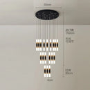DecorBites™ Crystal LED Chandelier: Luxury Stair Lighting Fixture for Staircase, Minimalist Indoor Hangings