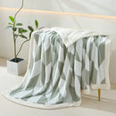 DecorBites™ Geometric Lamb Wool Blanket: Soft Multi-Purpose Sofa Cover for Autumn Winter