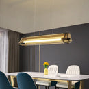 DecorBites™ Amber LED Pendant Lamp Tempered Glass Dining Table Minimalist Modern Design