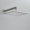 DecorBites™ 8" Brass Square LED Rainfall Shower Head with Wall Mount Arm Pipe