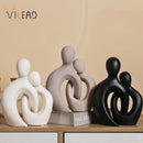 DecorBites™ Couple Love Sculpture Modern Nordic Abstract Ceramic Figurine Home Decor