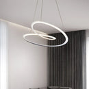 DecorBites™ Kepler Round LED Chandelier for Living Room Decor White Pendant Lamp