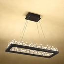 DecorBites™ Crystal LED Pendant Lights: Modern Gold Black Industrial Lamp