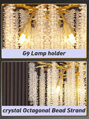 DecorBites™ Crystal Gold LED Floor Lamp: Nordic Luxury for Living Room & Bedroom