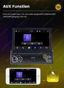 New Carplay Android Auto 1Din 7'' Retractable Universal Car Stereo Radio TouchScreen MP5 Player Intelligent Vehicle System BT FM