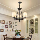 DecorBites™ Country Retro Chandelier Fabric Lampshade Ceiling Pendant Light for Home Indoor Decor